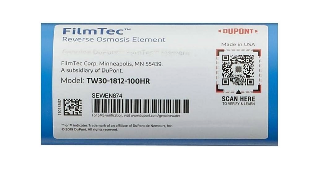 Dow FilmTec, TW30-1812-100HR 100 GPD